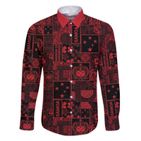 Dark Samoa Manuia Le Kerisimasi Family Matching Summer Maxi Dress and Hawaiian Shirt Pacific Patchwork Xmas Vibes - Polynesian Pride