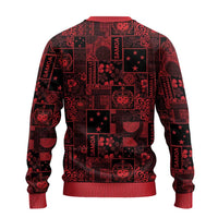 Dark Samoa Manuia Le Kerisimasi Ugly Christmas Sweater Pacific Patchwork Xmas Vibes - Polynesian Pride