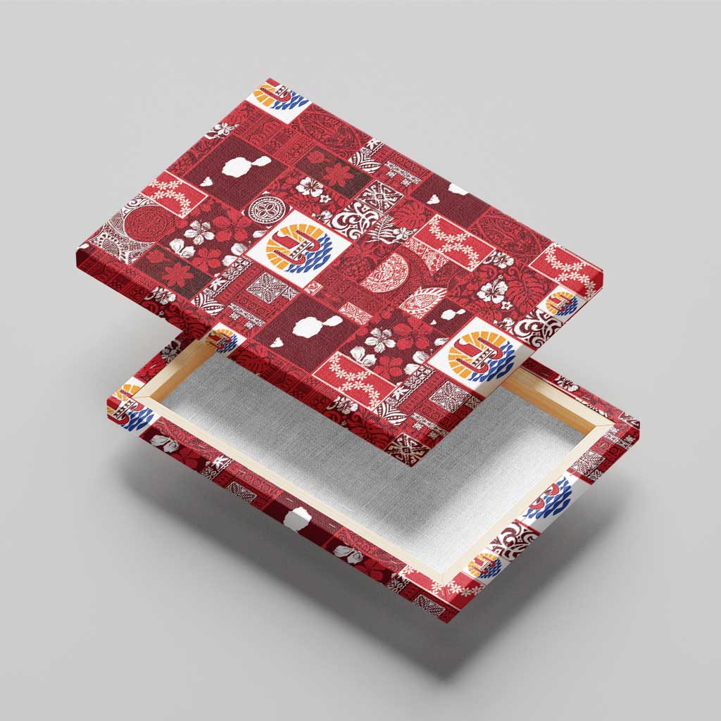 Tahiti Oaoa I Teie Noera Canvas Wall Art Pacific Patchwork Xmas Vibes - Polynesian Pride