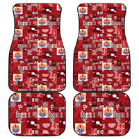 Tahiti Oaoa I Teie Noera Car Mats Pacific Patchwork Xmas Vibes - Polynesian Pride