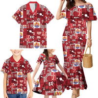 Tahiti Oaoa I Teie Noera Family Matching Mermaid Dress and Hawaiian Shirt Pacific Patchwork Xmas Vibes - Polynesian Pride