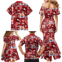 Tahiti Oaoa I Teie Noera Family Matching Mermaid Dress and Hawaiian Shirt Pacific Patchwork Xmas Vibes - Polynesian Pride
