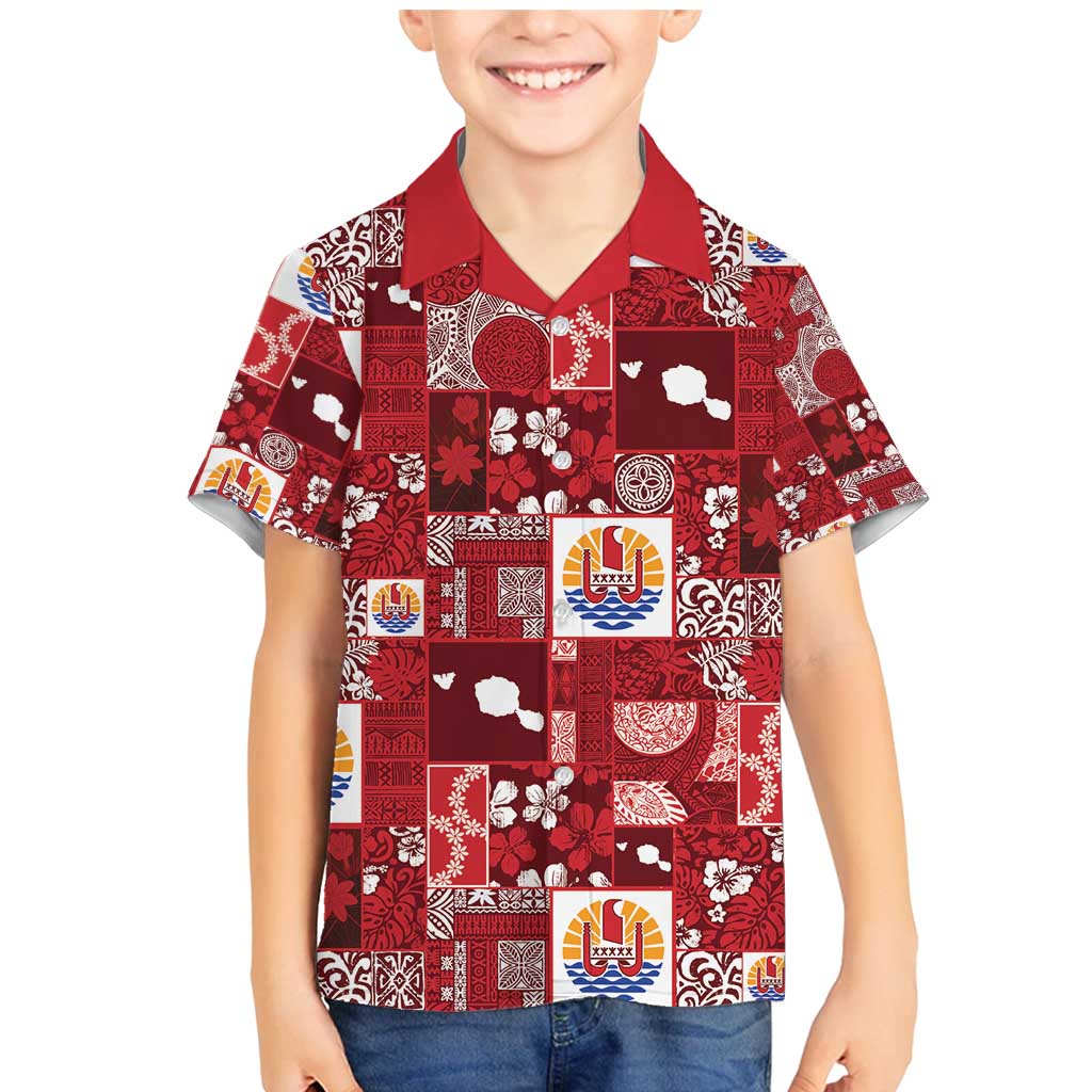 Tahiti Oaoa I Teie Noera Family Matching Mermaid Dress and Hawaiian Shirt Pacific Patchwork Xmas Vibes - Polynesian Pride