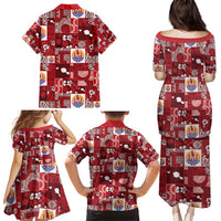 Tahiti Oaoa I Teie Noera Family Matching Puletasi and Hawaiian Shirt Pacific Patchwork Xmas Vibes - Polynesian Pride