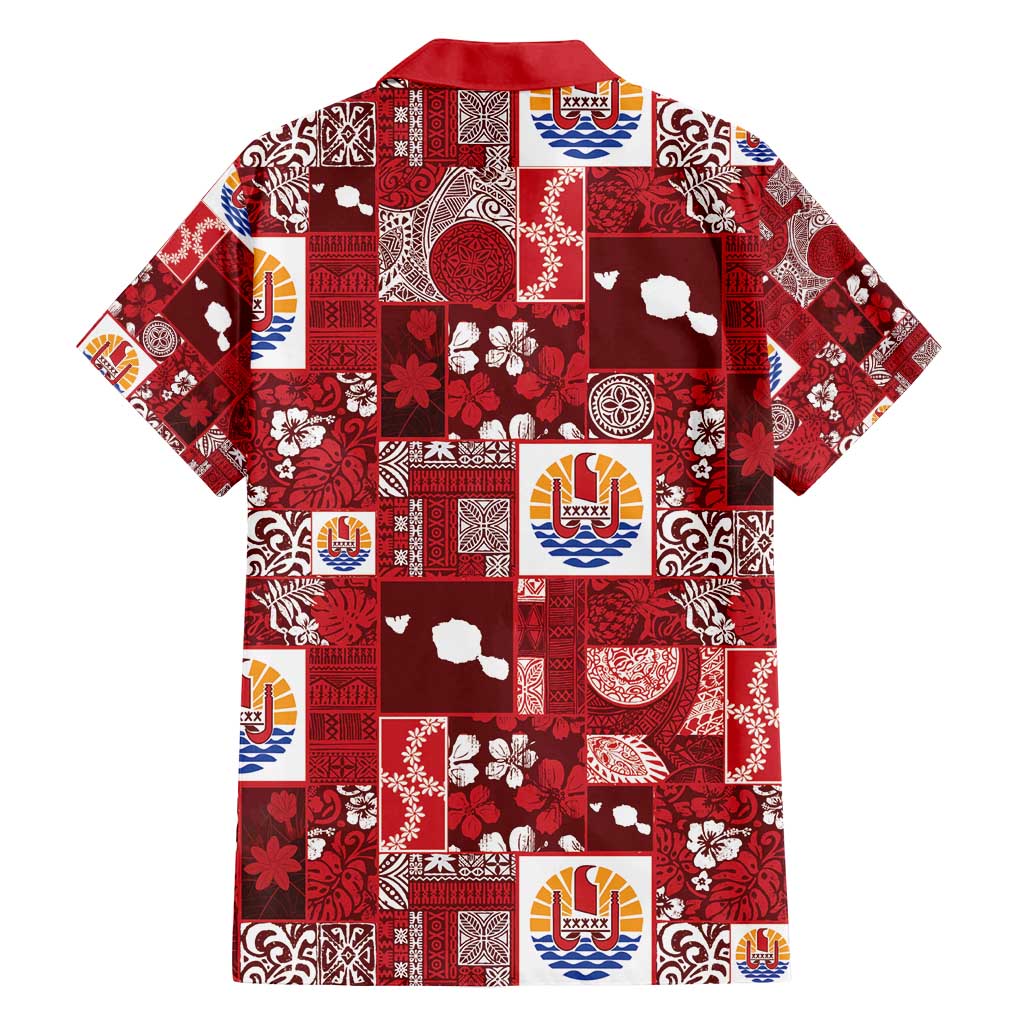 Tahiti Oaoa I Teie Noera Family Matching Puletasi and Hawaiian Shirt Pacific Patchwork Xmas Vibes - Polynesian Pride