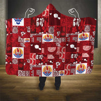 Tahiti Oaoa I Teie Noera Hooded Blanket Pacific Patchwork Xmas Vibes - Polynesian Pride