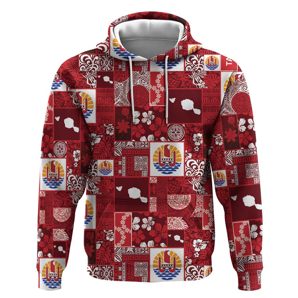 Tahiti Oaoa I Teie Noera Hoodie Pacific Patchwork Xmas Vibes - Polynesian Pride