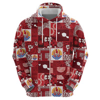 Tahiti Oaoa I Teie Noera Hoodie Pacific Patchwork Xmas Vibes - Polynesian Pride