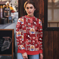 Tahiti Oaoa I Teie Noera Ugly Christmas Sweater Pacific Patchwork Xmas Vibes - Polynesian Pride