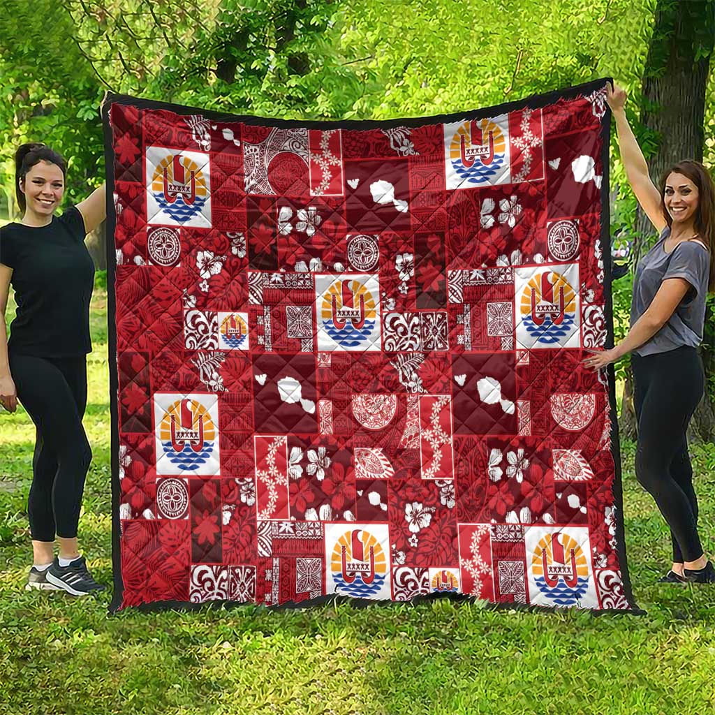 Tahiti Oaoa I Teie Noera Quilt Pacific Patchwork Xmas Vibes - Polynesian Pride