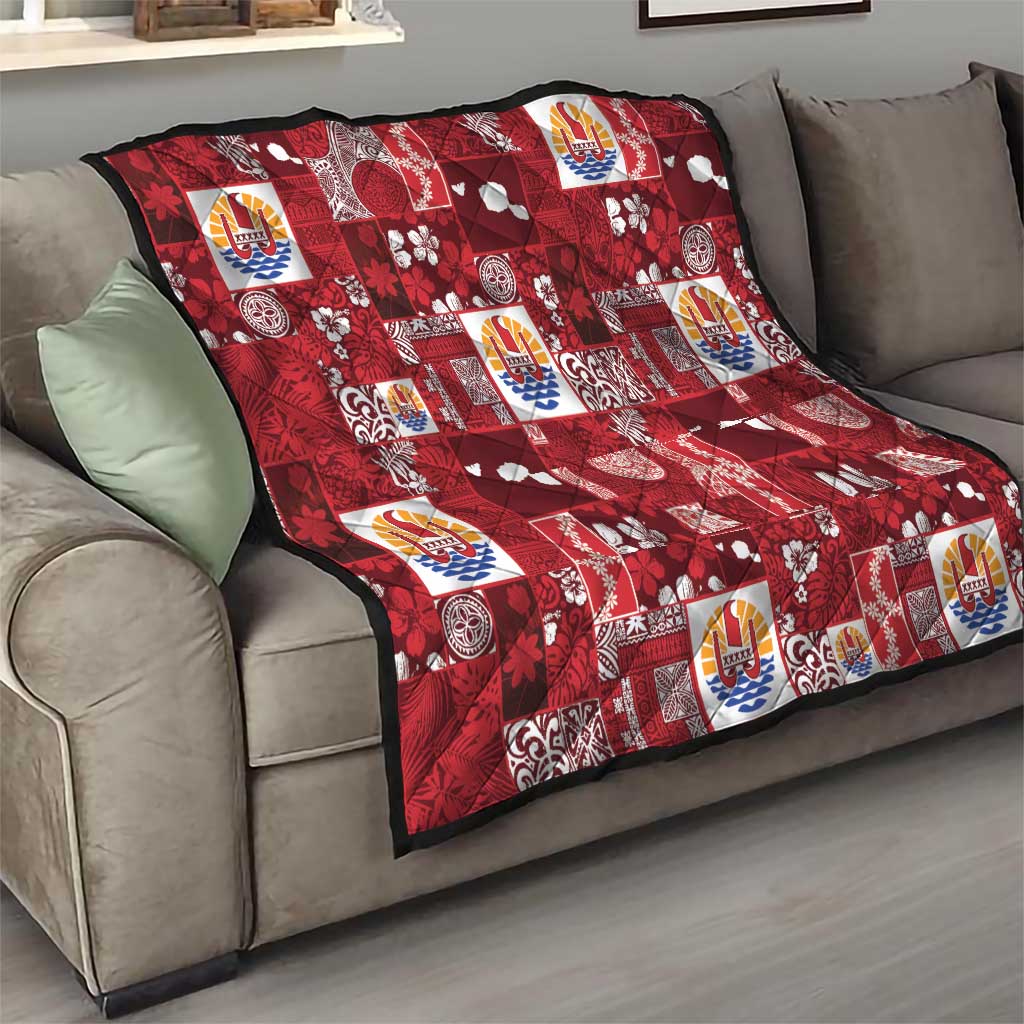 Tahiti Oaoa I Teie Noera Quilt Pacific Patchwork Xmas Vibes - Polynesian Pride