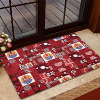 Tahiti Oaoa I Teie Noera Rubber Doormat Pacific Patchwork Xmas Vibes LT9 - Polynesian Pride