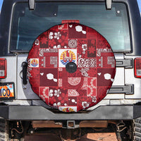 Tahiti Oaoa I Teie Noera Spare Tire Cover Pacific Patchwork Xmas Vibes - Polynesian Pride