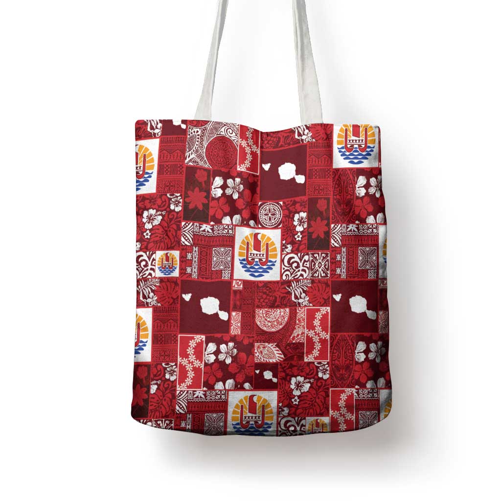 Tahiti Oaoa I Teie Noera Tote Bag Pacific Patchwork Xmas Vibes - Polynesian Pride