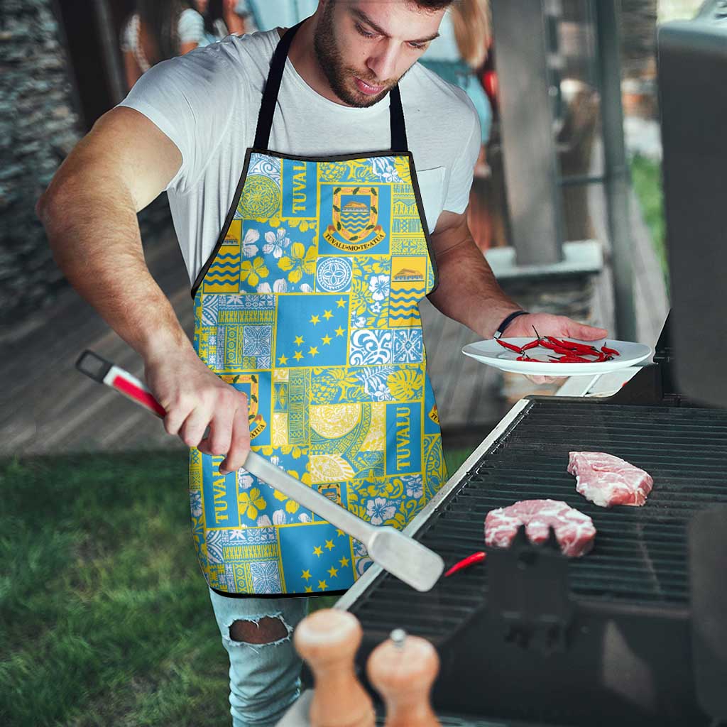 Tuvalu Manuia te Kilisimasi Apron Pacific Patchwork Xmas Vibes - Polynesian Pride