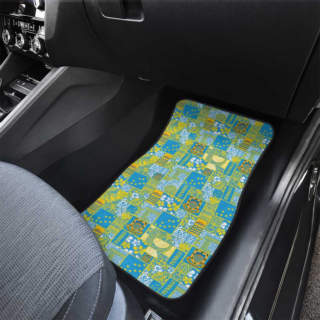 Tuvalu Manuia te Kilisimasi Car Mats Pacific Patchwork Xmas Vibes - Polynesian Pride