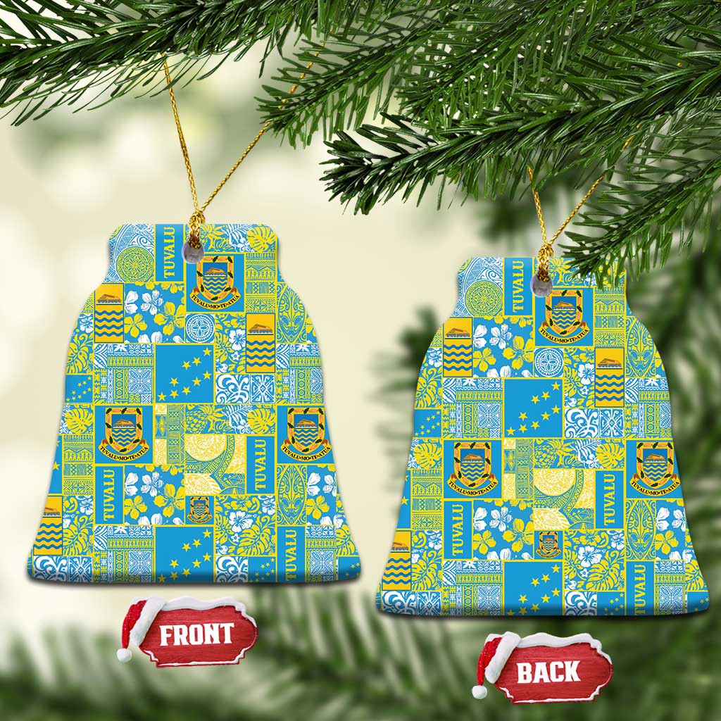 Tuvalu Manuia te Kilisimasi Ceramic Ornament Pacific Patchwork Xmas Vibes - Polynesian Pride