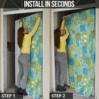 Tuvalu Manuia te Kilisimasi Door Cover Pacific Patchwork Xmas Vibes - Polynesian Pride