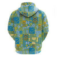 Tuvalu Manuia te Kilisimasi Hoodie Pacific Patchwork Xmas Vibes - Polynesian Pride