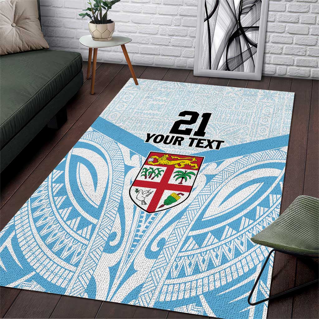 Fiji Football Custom Area Rug Bula Boys Go Champions
