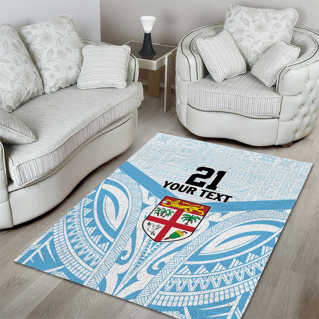 Fiji Football Custom Area Rug Bula Boys Go Champions