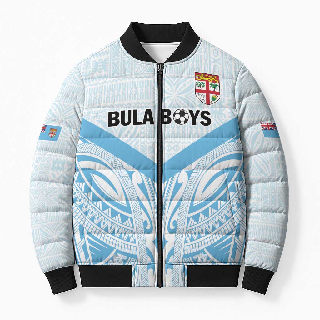 Fiji Football Custom Bomber Puffer Jacket Bula Boys Go Champions - Polynesian Pride