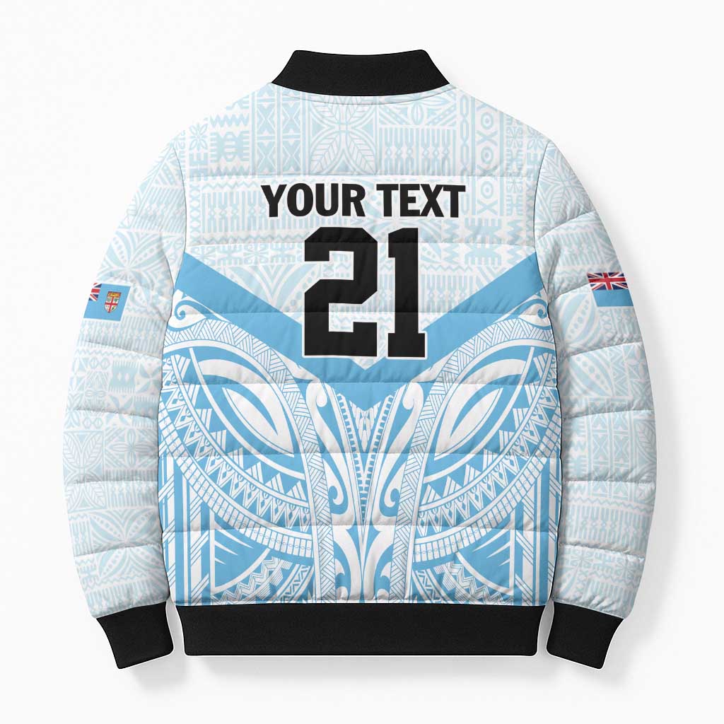 Fiji Football Custom Bomber Puffer Jacket Bula Boys Go Champions - Polynesian Pride