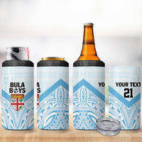 Fiji Football Custom 4 in 1 Can Cooler Tumbler Bula Boys Go Champions
