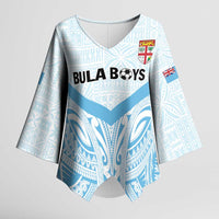 Fiji Football Custom Kimono Sleeve Blouse Bula Boys Go Champions - Polynesian Pride