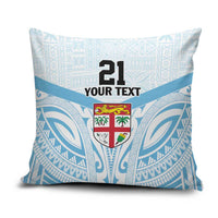 Fiji Football Custom Pillow Cover Bula Boys Go Champions LT9 Blue - Polynesian Pride