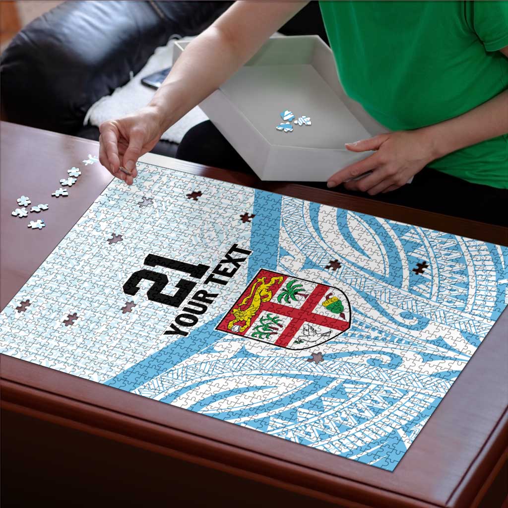 Fiji Football Custom Puzzle Bula Boys Go Champions - Polynesian Pride