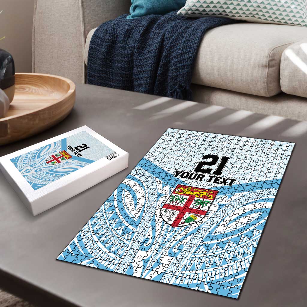 Fiji Football Custom Puzzle Bula Boys Go Champions - Polynesian Pride