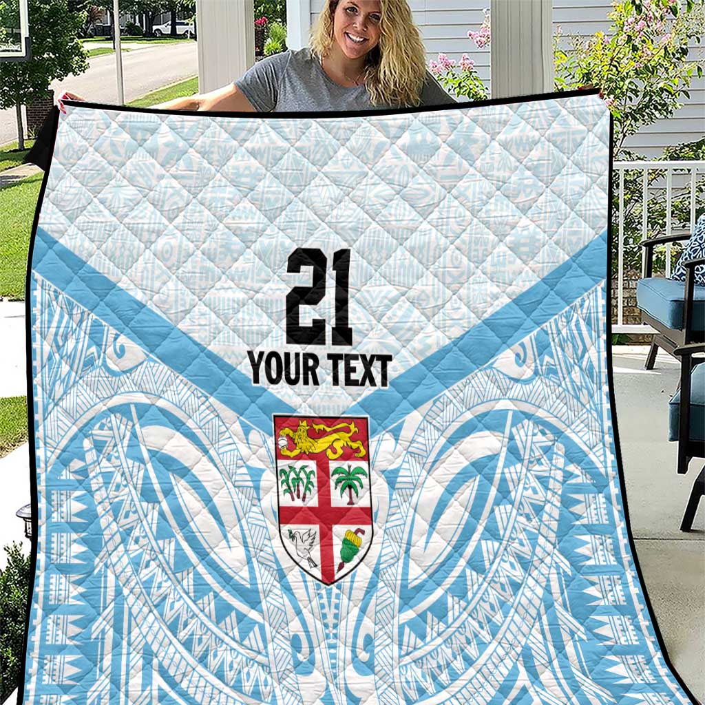 Fiji Football Custom Quilt Bula Boys Go Champions