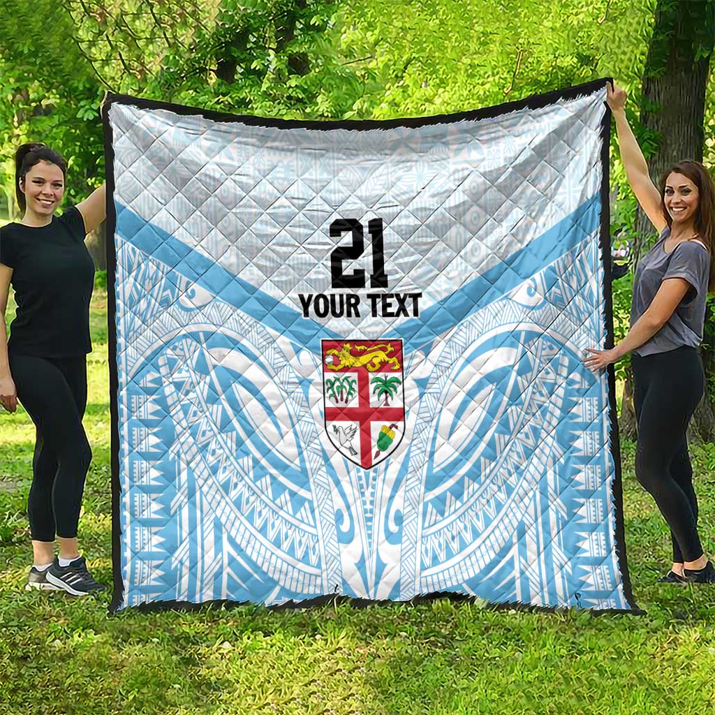 Fiji Football Custom Quilt Bula Boys Go Champions