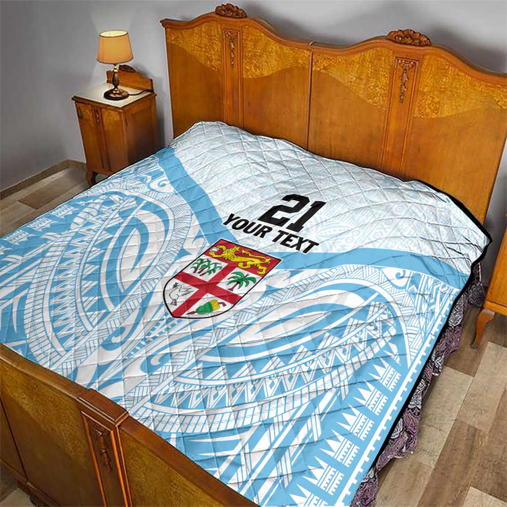 Fiji Football Custom Quilt Bula Boys Go Champions