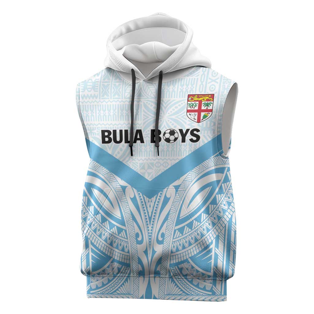 Fiji Football Custom Sleeveless Hoodie Bula Boys Go Champions - Polynesian Pride