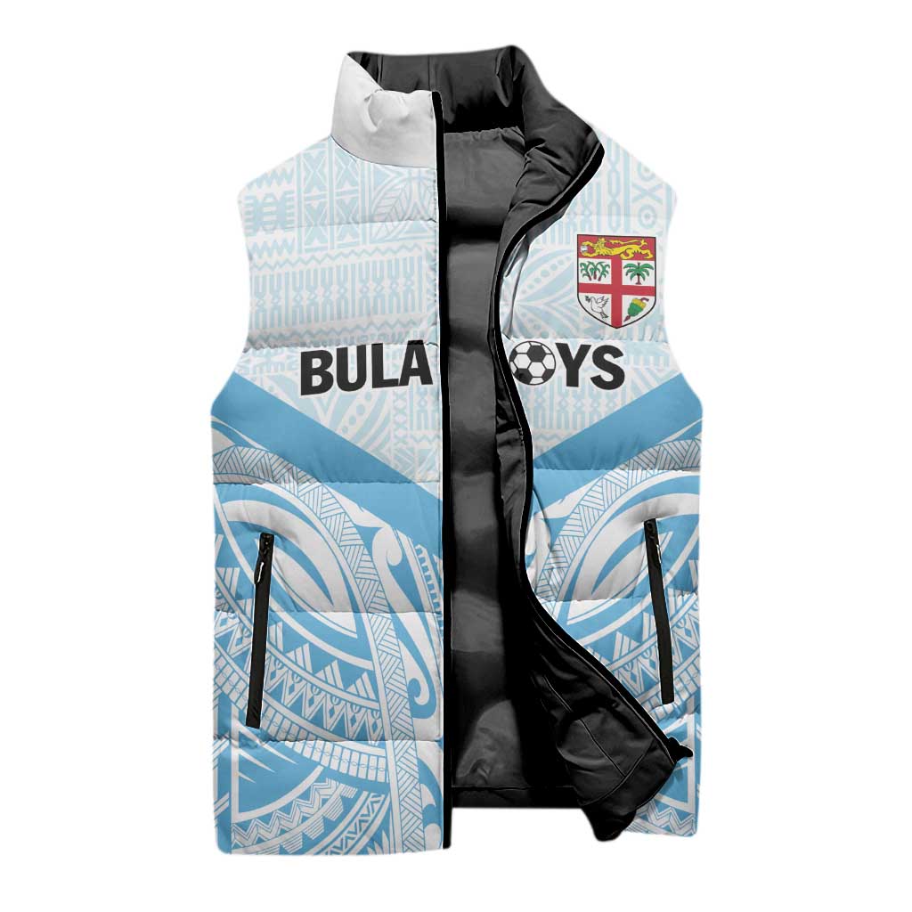 Fiji Football Custom Sleeveless Puffer Jacket Bula Boys Go Champions - Polynesian Pride