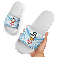 Fiji Football Custom Slide Sandals Bula Boys Go Champions LT9 - Polynesian Pride