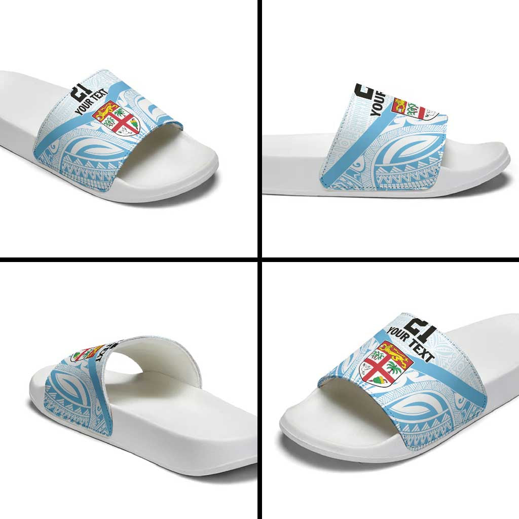 Fiji Football Custom Slide Sandals Bula Boys Go Champions LT9 - Polynesian Pride