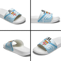 Fiji Football Custom Slide Sandals Bula Boys Go Champions LT9 - Polynesian Pride