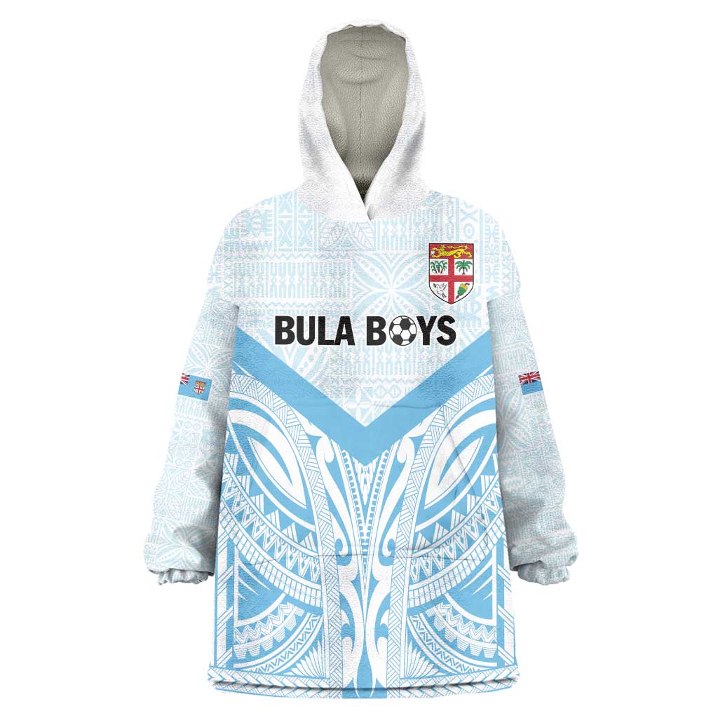 Fiji Football Custom Wearable Blanket Hoodie Bula Boys Go Champions