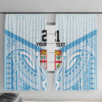 Fiji Football Custom Window Curtain Bula Boys Go Champions