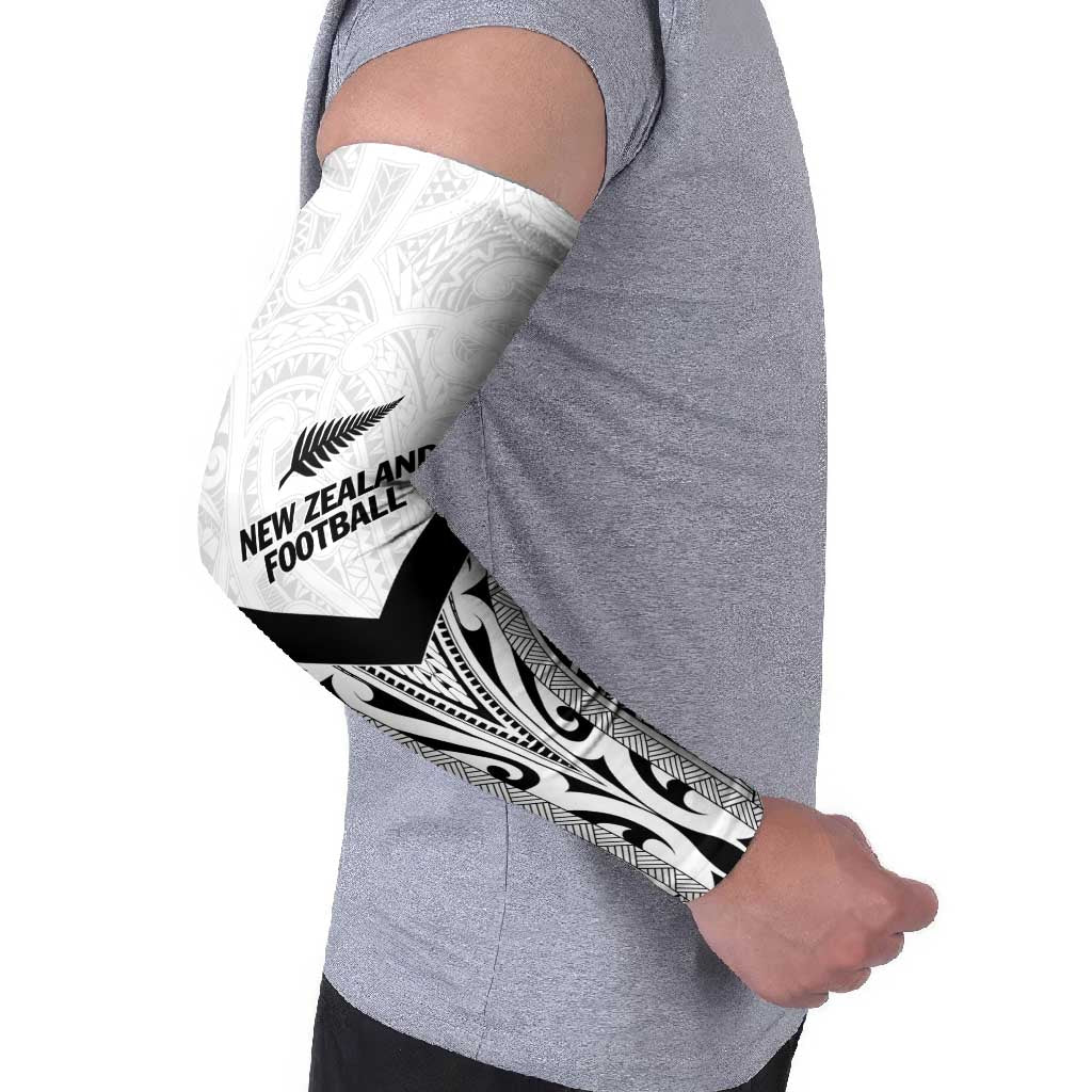 New Zealand Football Custom Arm Sleeves All White Fern Go Champions - Polynesian Pride