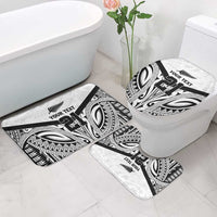New Zealand Football Custom Bathroom Set All White Fern Go Champions - Polynesian Pride