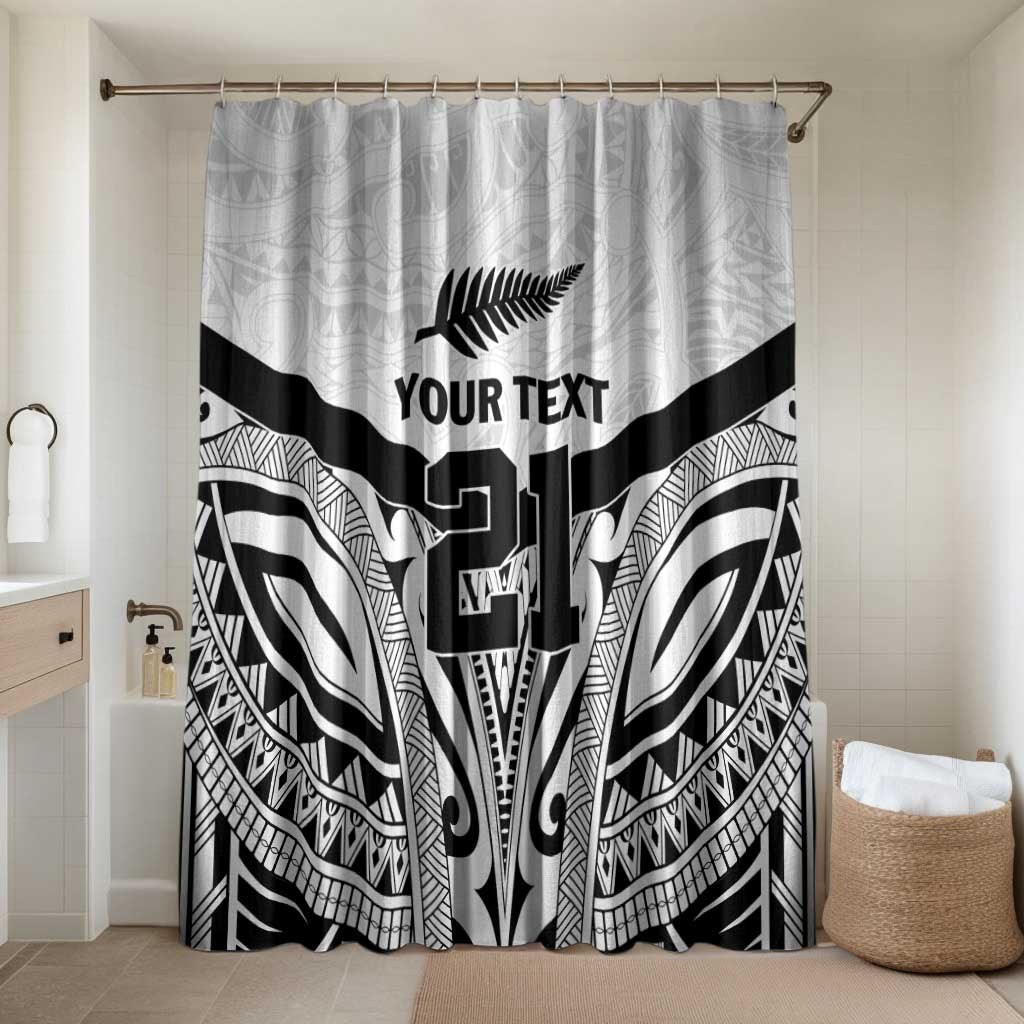 New Zealand Football Custom Bathroom Set All White Fern Go Champions - Polynesian Pride