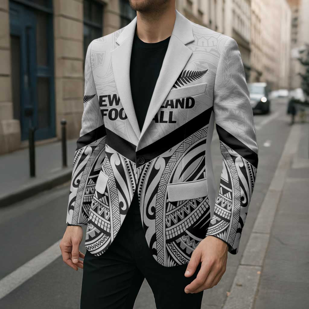 New Zealand Football Custom Blazer All White Fern Go Champions LT9 - Polynesian Pride