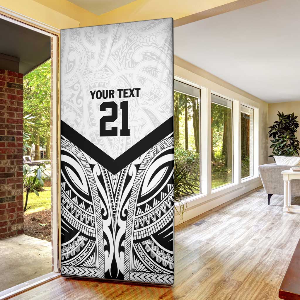 New Zealand Football Custom Door Cover All White Fern Go Champions - Polynesian Pride