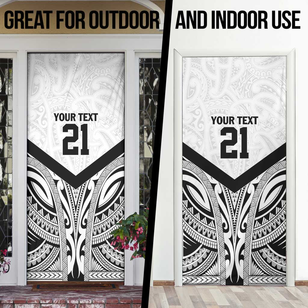 New Zealand Football Custom Door Cover All White Fern Go Champions - Polynesian Pride