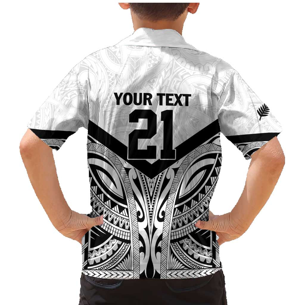 New Zealand Football Custom Family Matching Mermaid Dress and Hawaiian Shirt All White Fern Go Champions