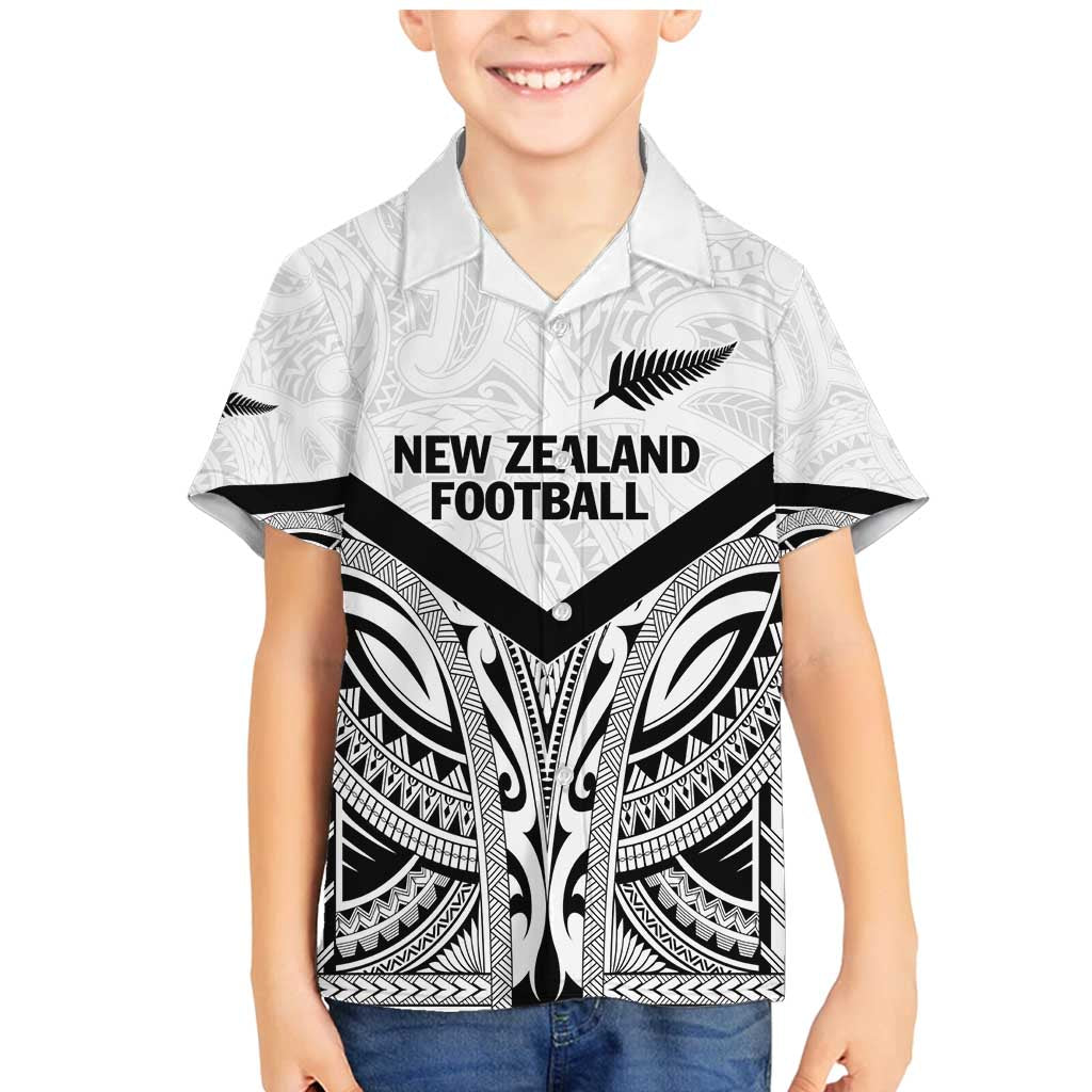 New Zealand Football Custom Family Matching Mermaid Dress and Hawaiian Shirt All White Fern Go Champions